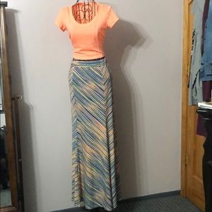 Multi colored maxi skirt